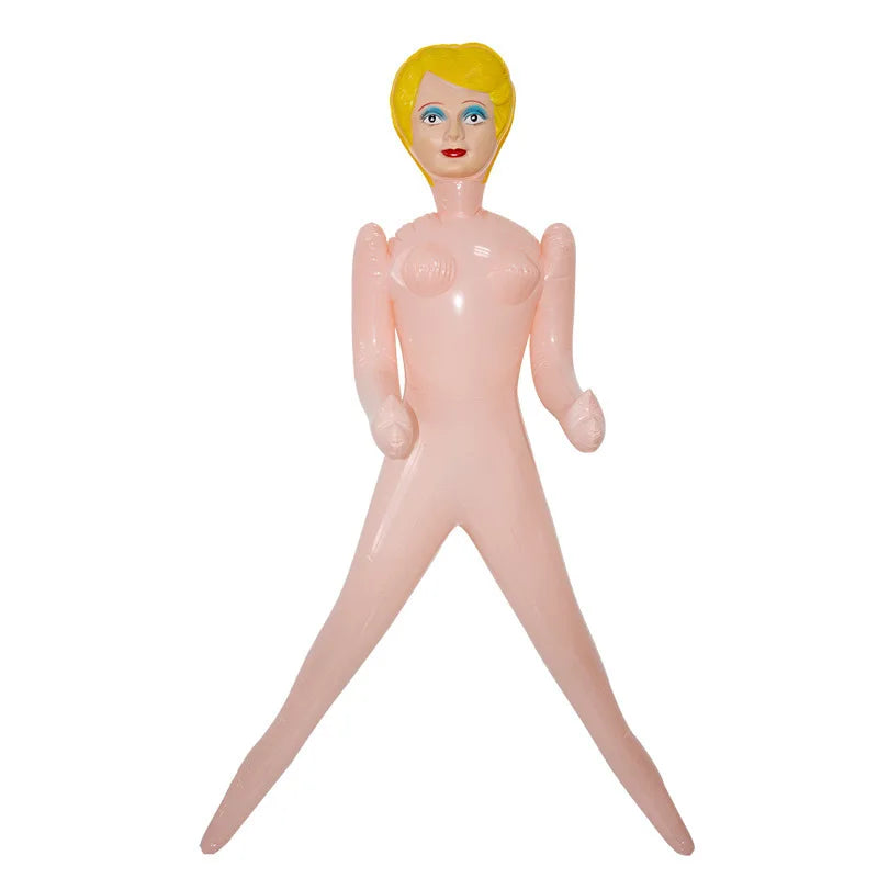 Poupée gonflable femme blonde drôle pour fête entre amis