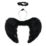 Ailes d’Ange (Blanc, Noir, Rouge, Rose) | Accessoire Magique pour Déguisement - Vignette | Farce &amp; Attrape